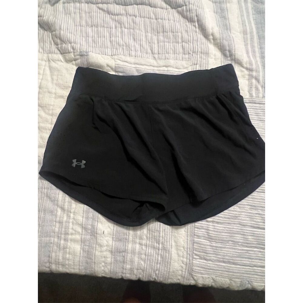 Under Armour Women's Speedpocket 2-in-1 Running Shorts Black Size L